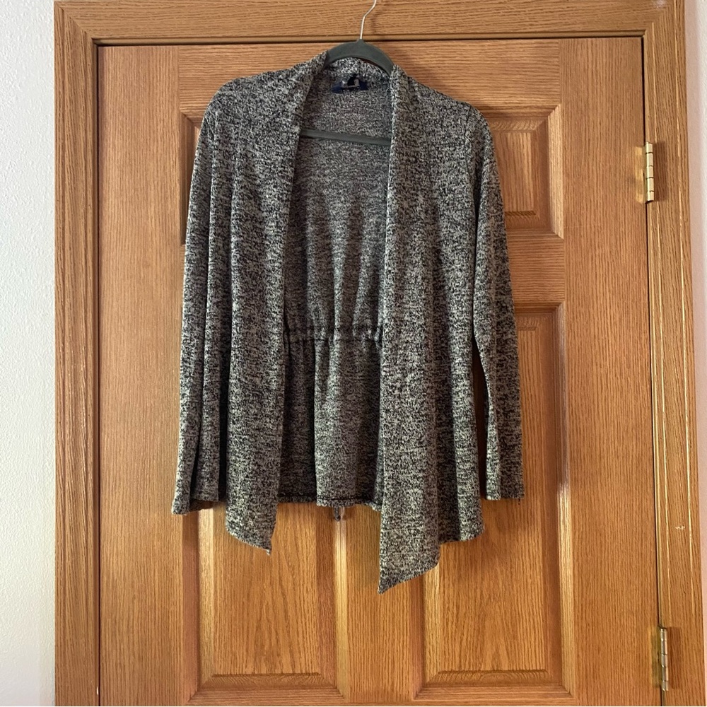 Reitmans Women’s Open Cardigan Grey Cinched Back Size Small